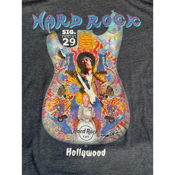 Hard Rock Cafe Hendrix Sig. Series 29 Cotton T-Shirt Gray Short Sleeve L - Picture 3 of 5